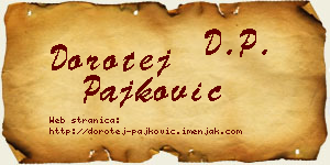 Dorotej Pajković vizit kartica
